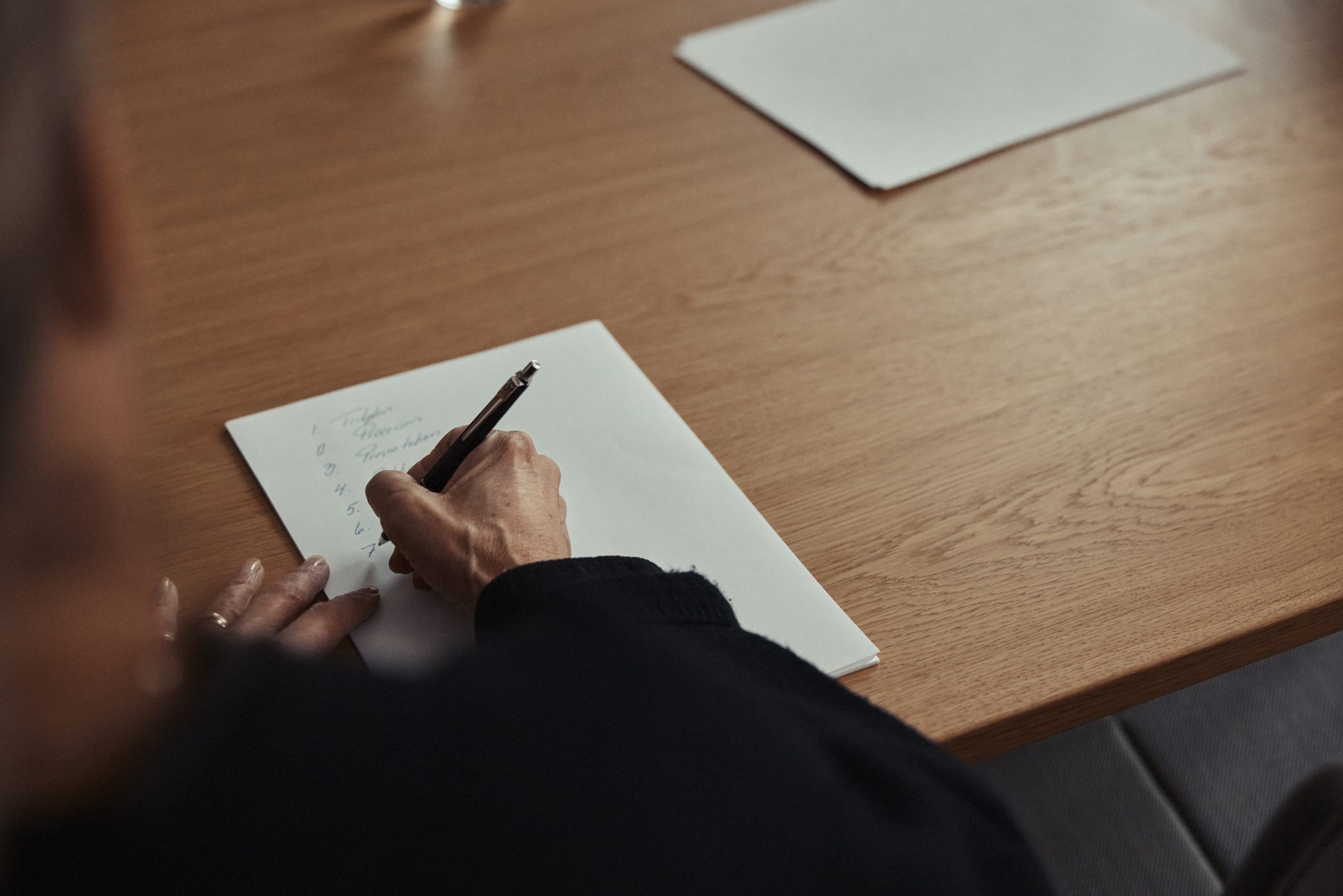 Person som antecknar