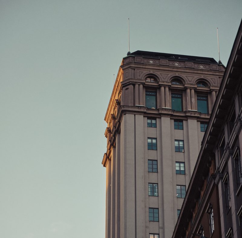 A tower on a building